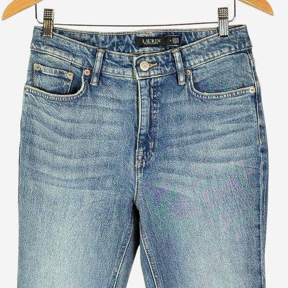 Lauren Ralph Lauren Black Label Mid Rise Straight Leg Jeans Size 4 (4x32) NWOT - Picture 2 of 14